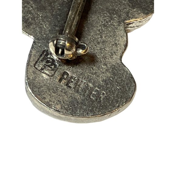 Teddy Bear Pewter Jewelry Pin Brooch Vintage - Picture 7 of 9